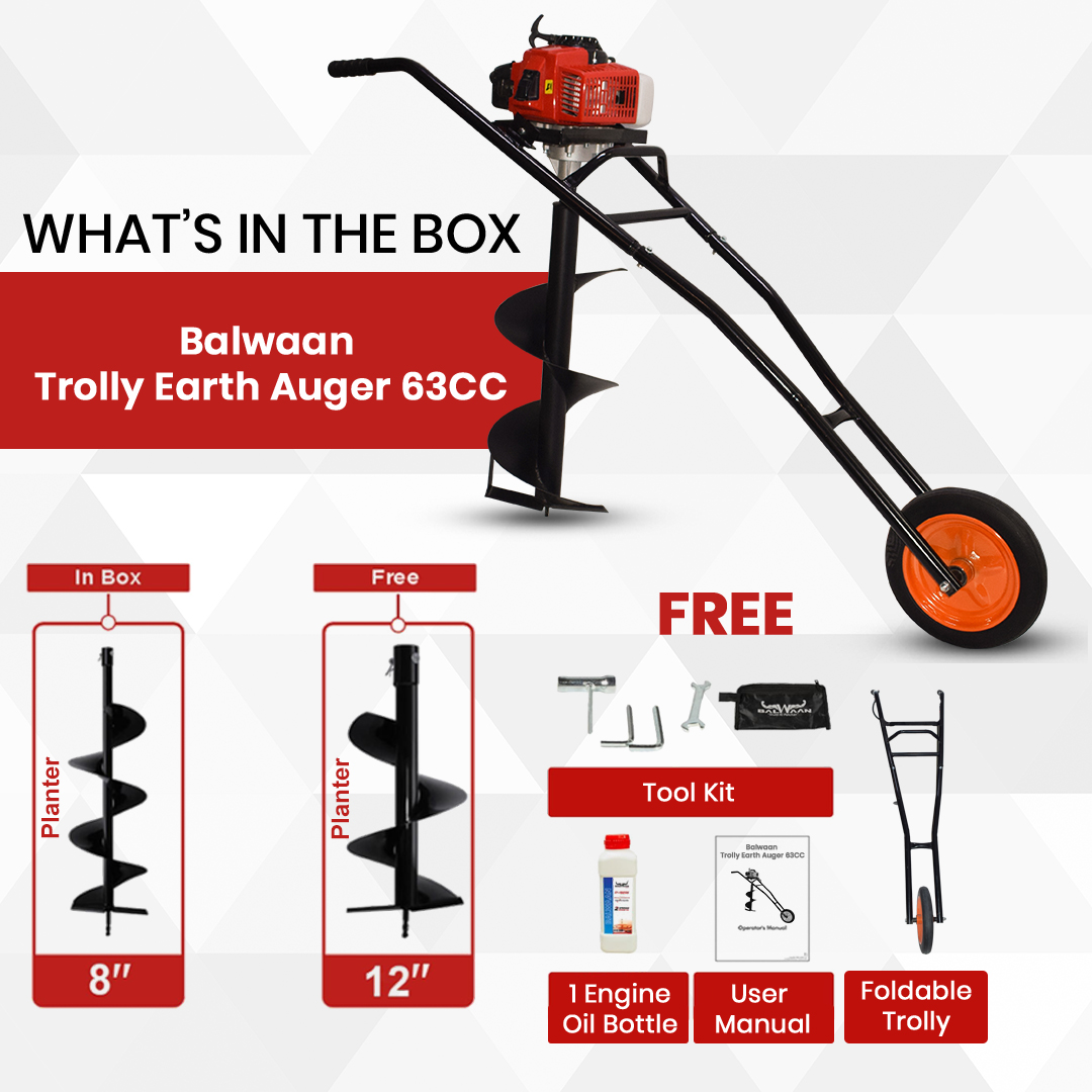 Trolly-earth-auger-machine
