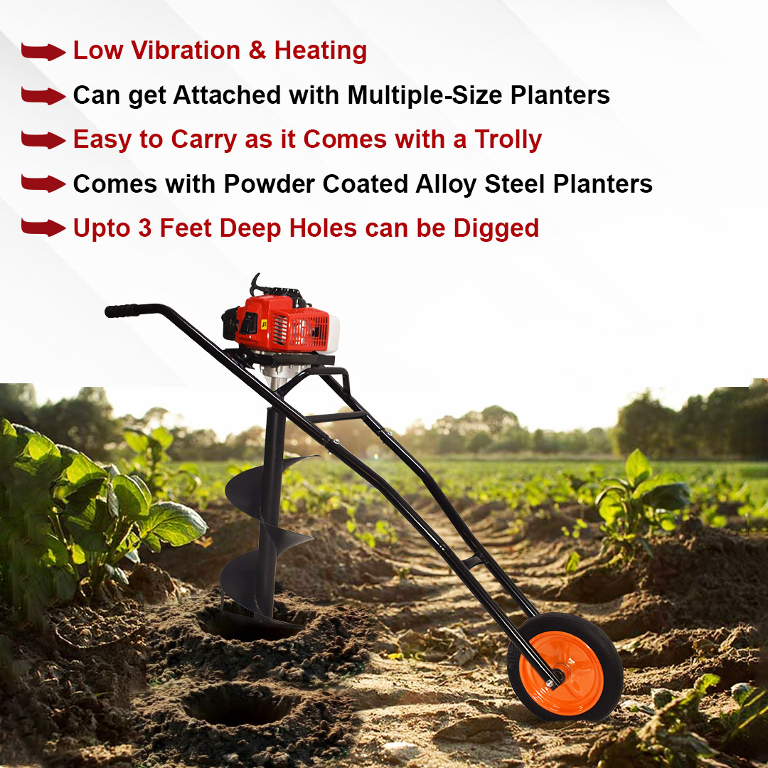 Trolly-earth-auger-machine