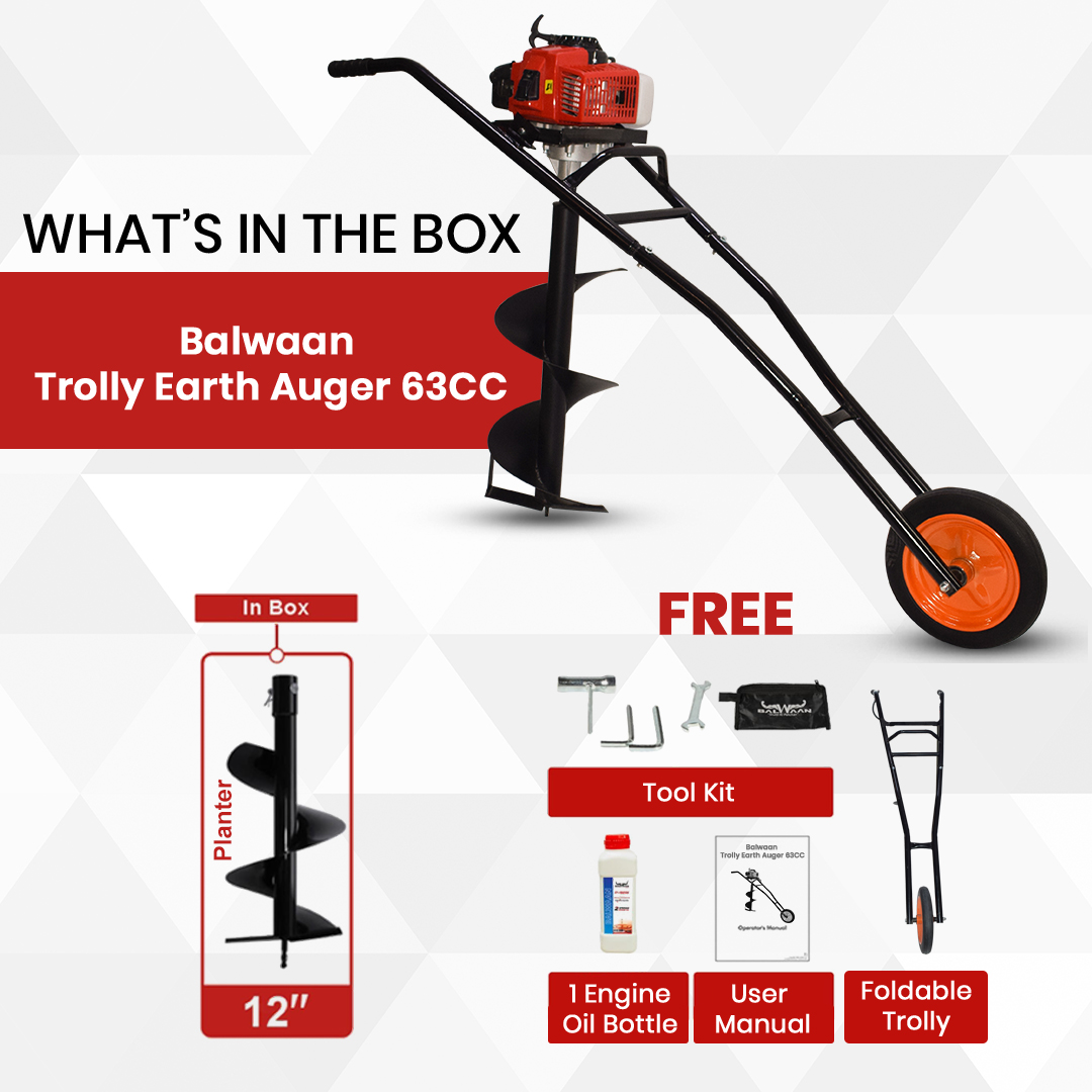 Trolly-earth-auger-machine