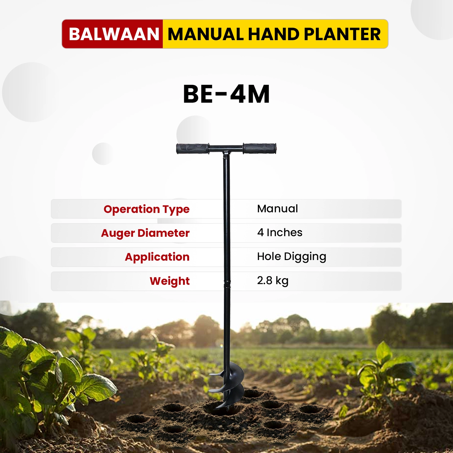 Balwaan-manual-earth-auger-machine