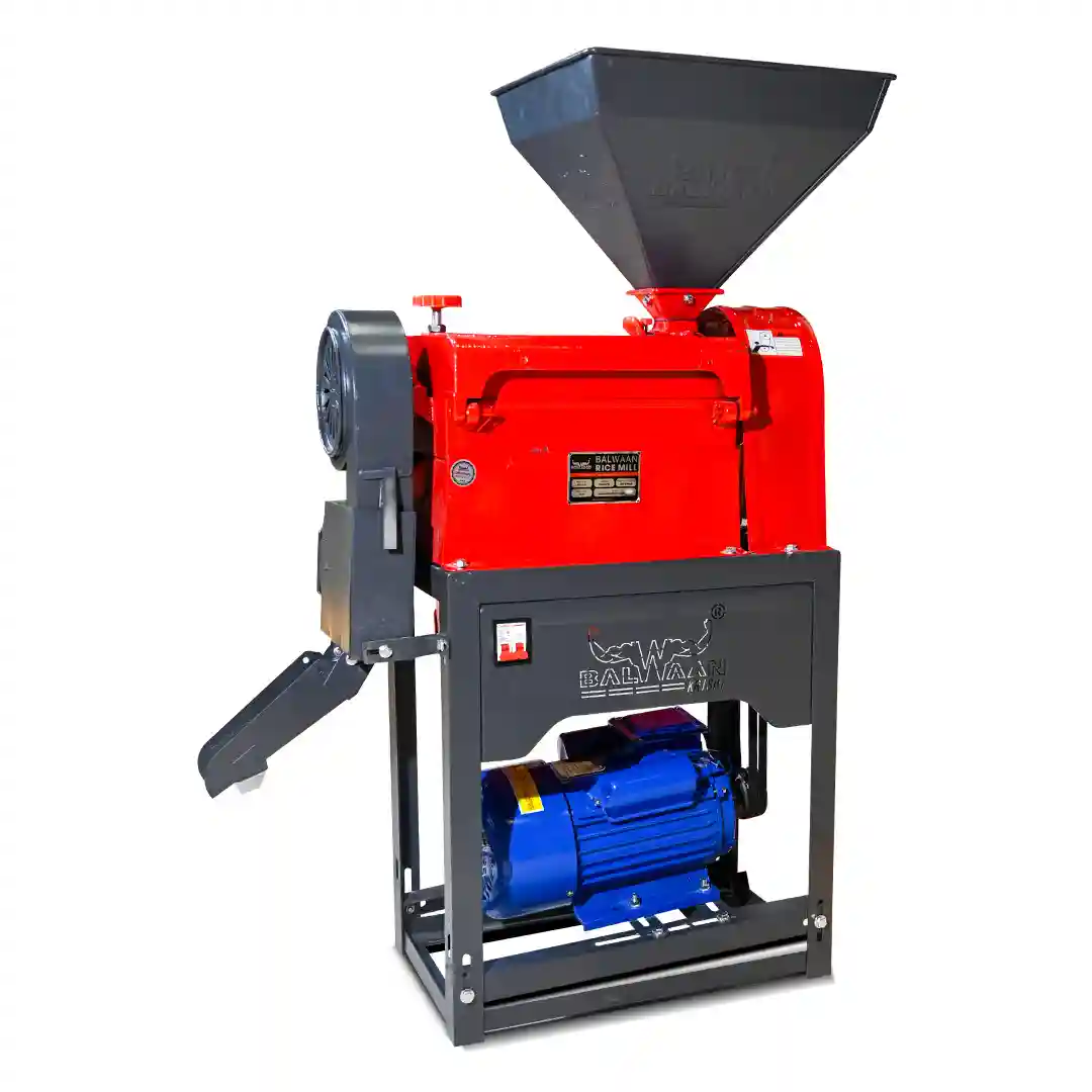 Balwaan RM-310 Rice Mill Machine with 4HP Motor | 280–300 kg/hr Capacity | Electric Paddy to Rice Mill for Home & Small Business Use